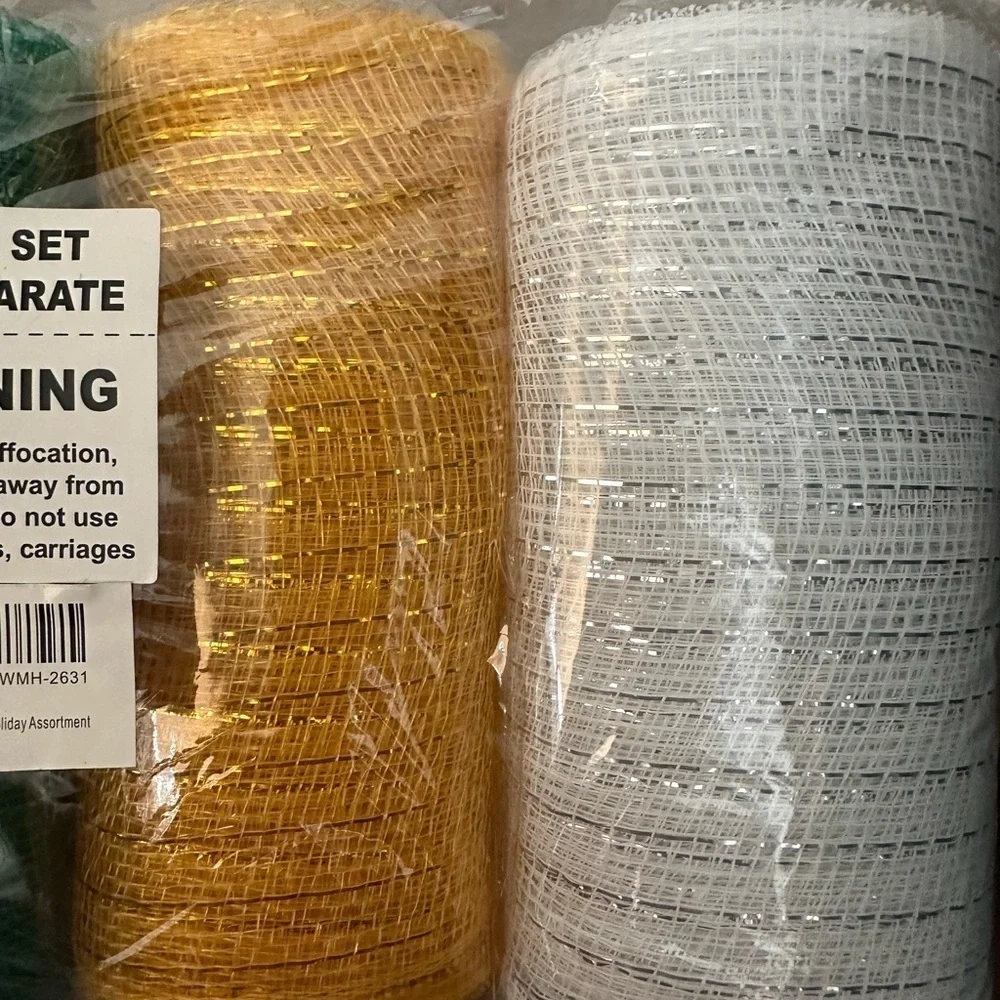 Holiday Deco Mesh Multi Color Ribbon Brand New